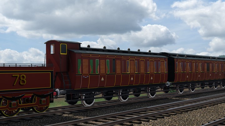 Transport Fever 2 - Midland Railway Compartment Car Set