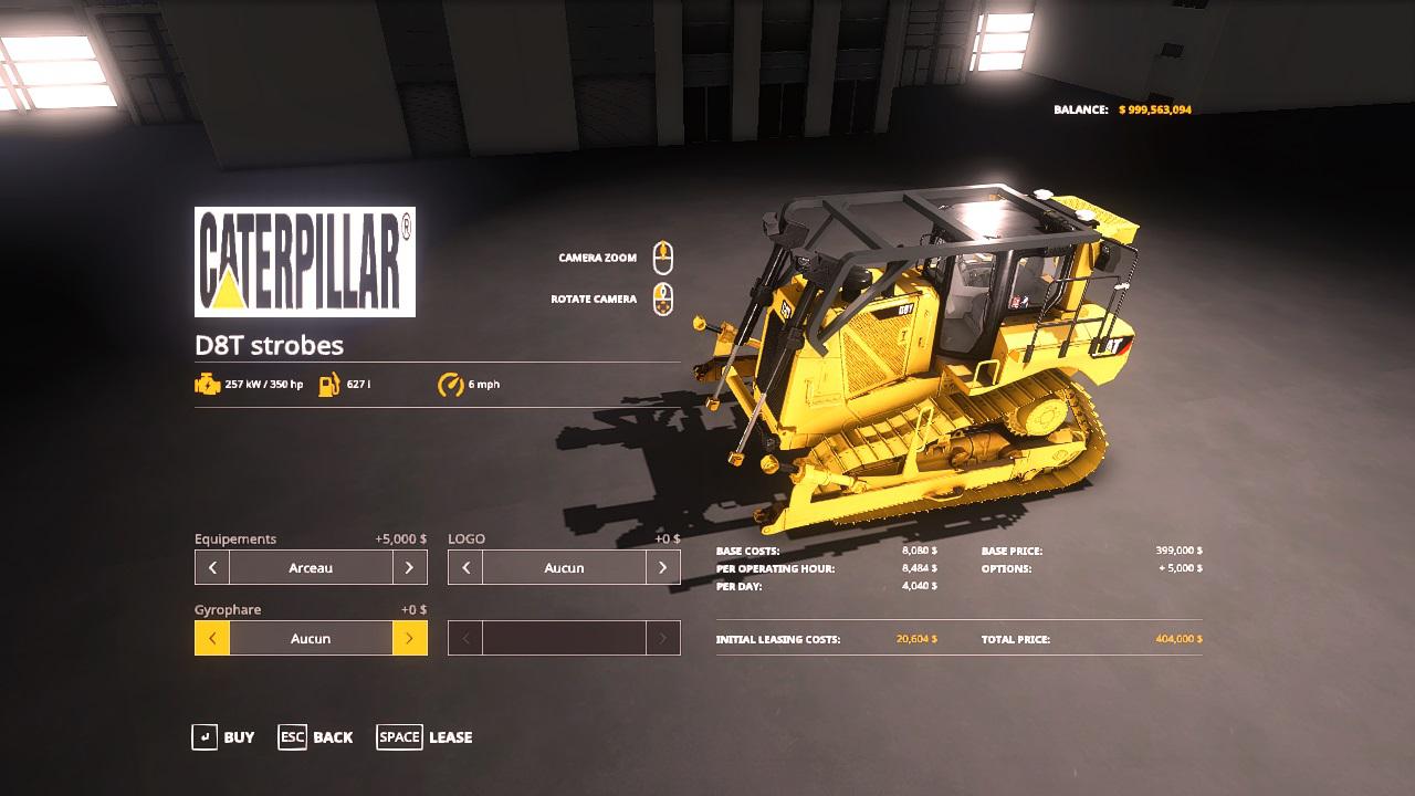 FS19 - Cat D8T Dozer Strobes V1.0