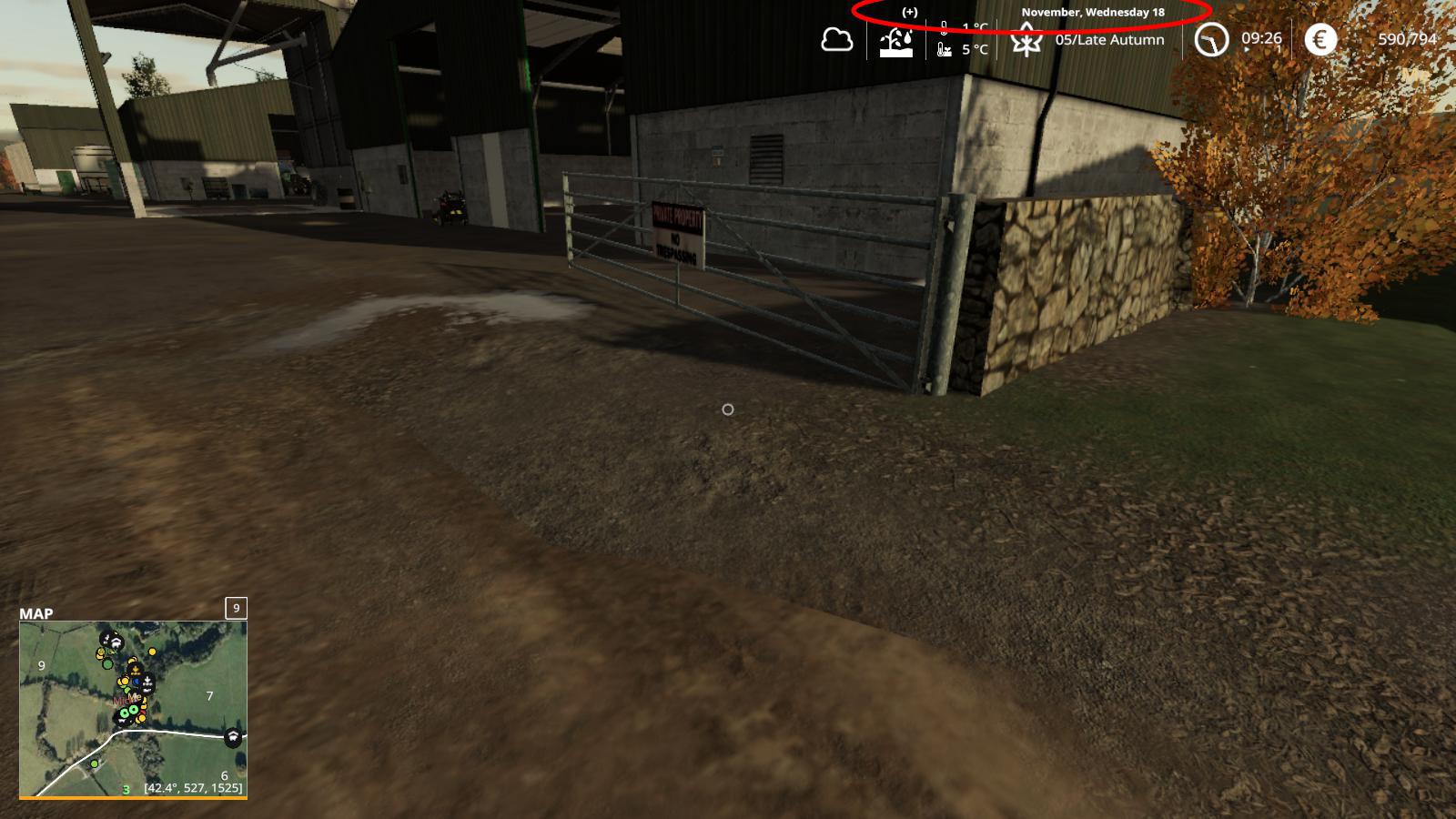 FS19 - Display Date 4 Seasons Mod v1.0.0.2