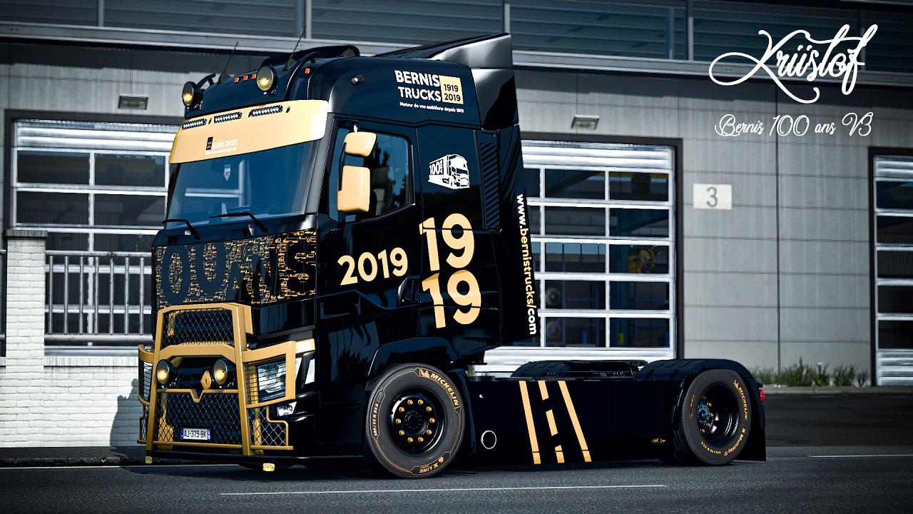 ETS2 - Renault Range T Bernis 100 Ans Skin V3.0 (1.35.X)