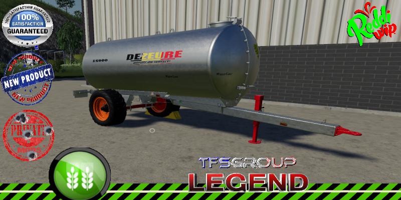 FS19 - Dezeure Water 15000 Trailer V1.5