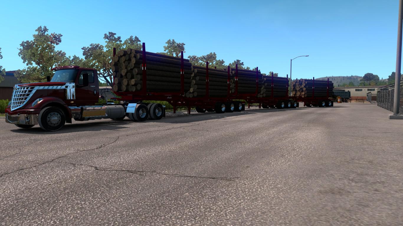 Ats Arctic Logs Triple Trailer Ownable Mod 136x American Truck Simulator Modsclub