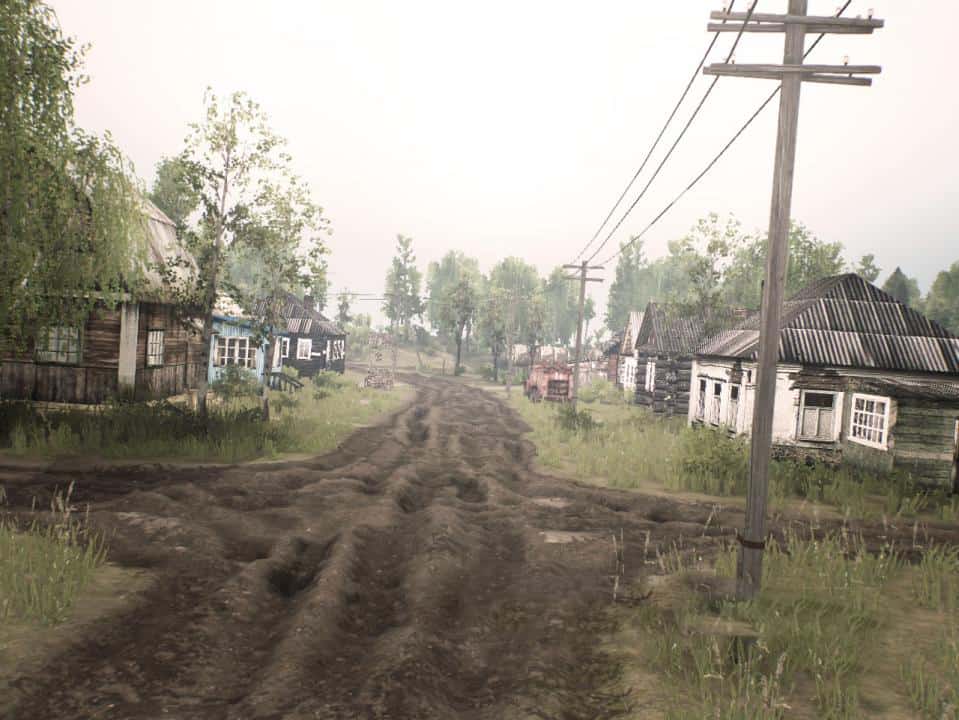 Spintires - Challenge Map "Two Shores of the Village" V2.0