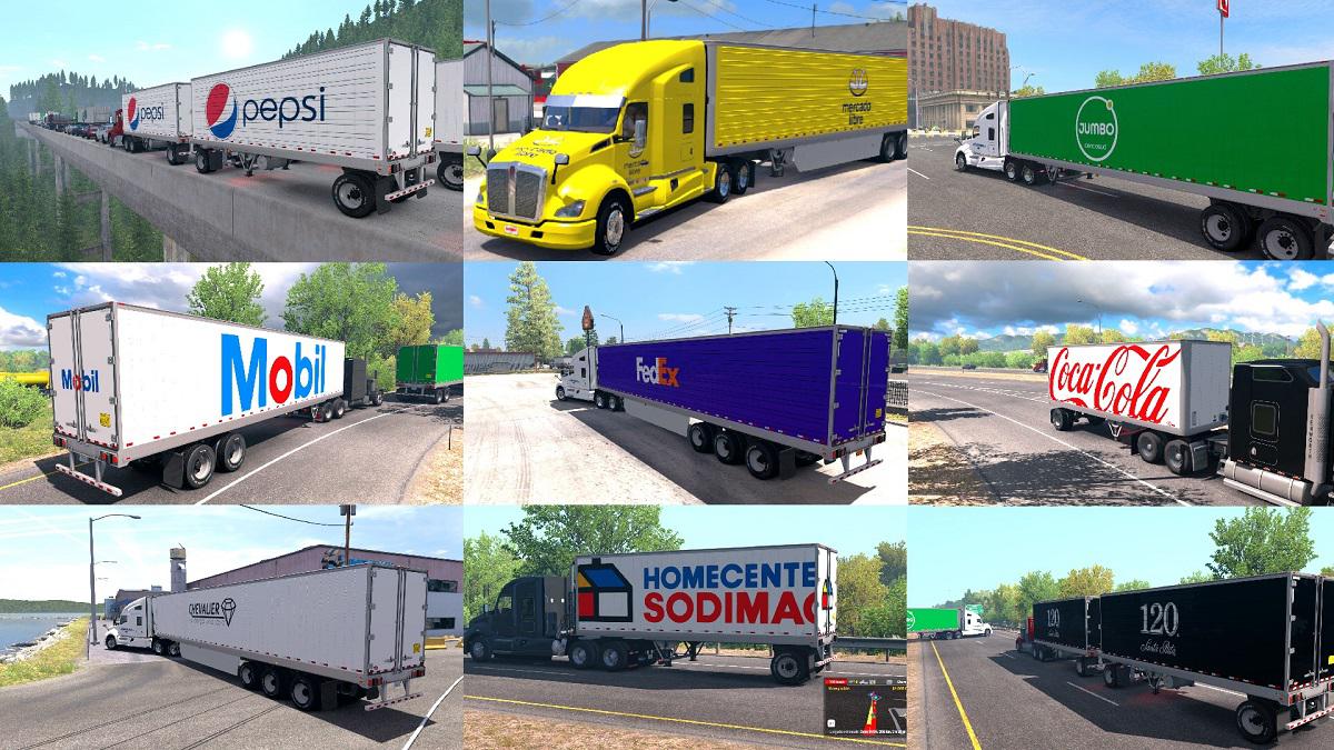 ATS - All Company Trailers Skins Pack (1.37 - 1.38) | American Truck