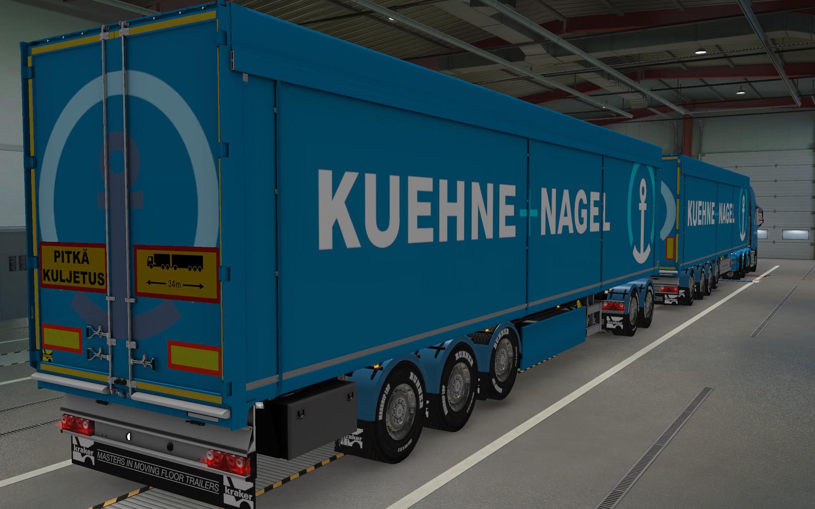 ETS2 - Kraker Walkingfloor Kuehne + Nagel Skin (1.38.x)