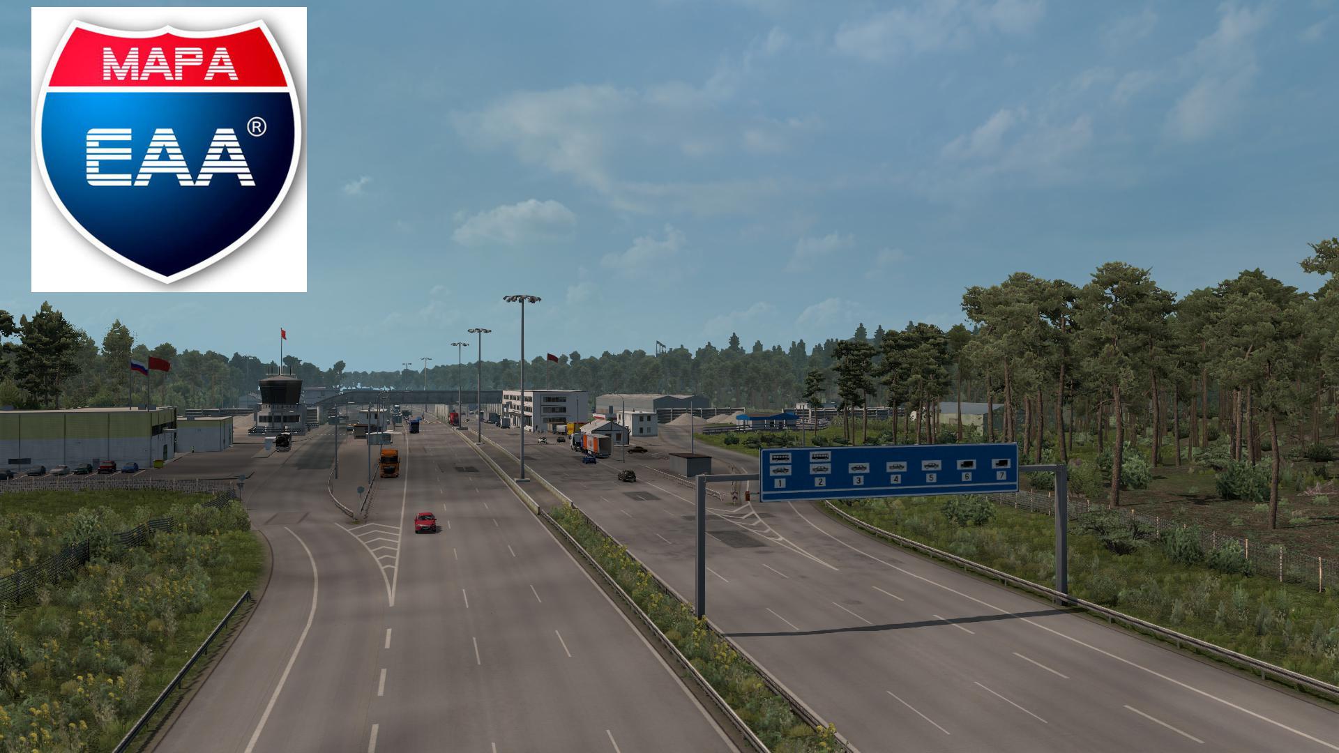 ETS2 - Old German Border Mod Mapa EAA Fix (1.39.x)