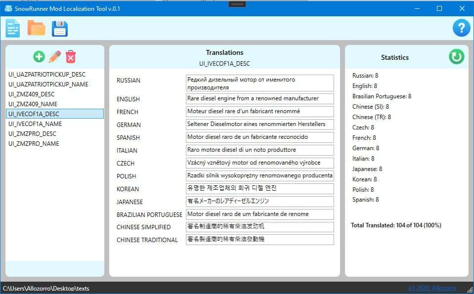 SnowRunner - Mod Localization Tool