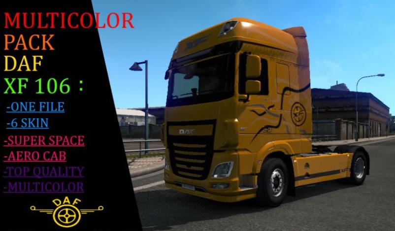 ETS2 - Daf Xf 106 Multicolor Skin Pack (1.37.x)