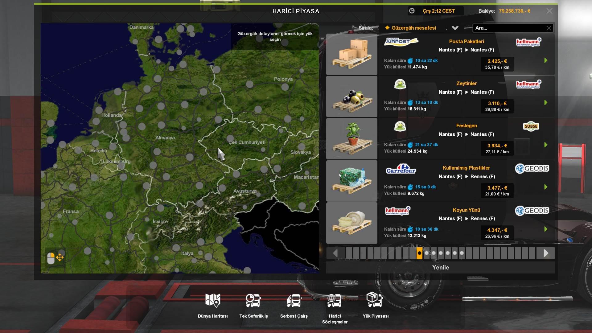 euro truck simulator 2 mod mapa y