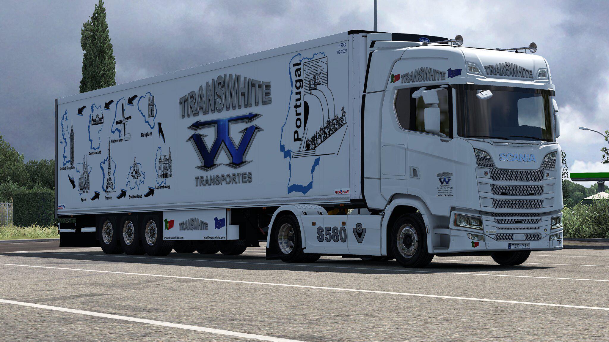 ETS2 - Transwhite Transportes Lda Skinpack V1.0 (1.36.x)