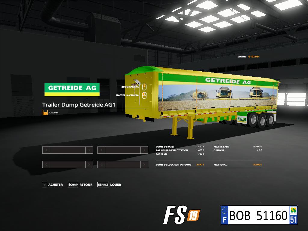 FS19 - 4 Dump Trailers Pack V2.0