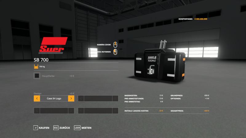 FS19 - Suer Secial Edition 700kg Weight Mod V1.3