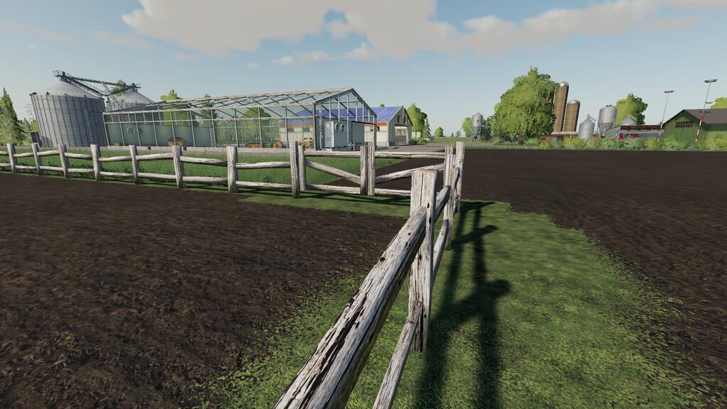 FS19 - Old Fence With Gate V1