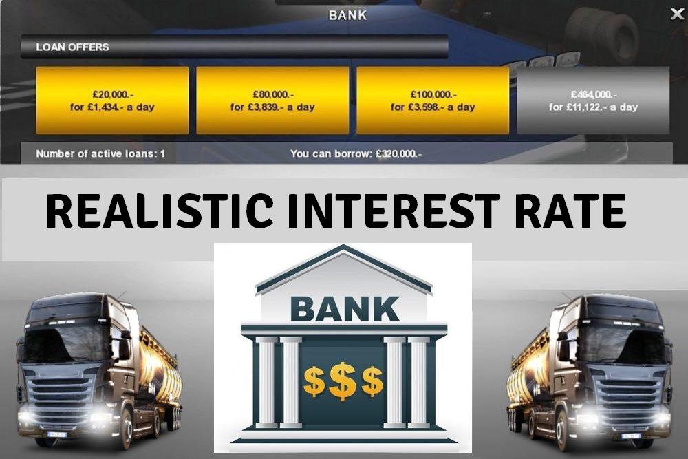 ETS2 - Realistic Bank Interest Rate (1.35.X)