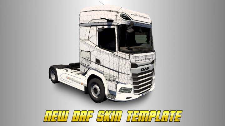 ETS2 - New DAF XG Skin Template V0.1 (1.40.x)