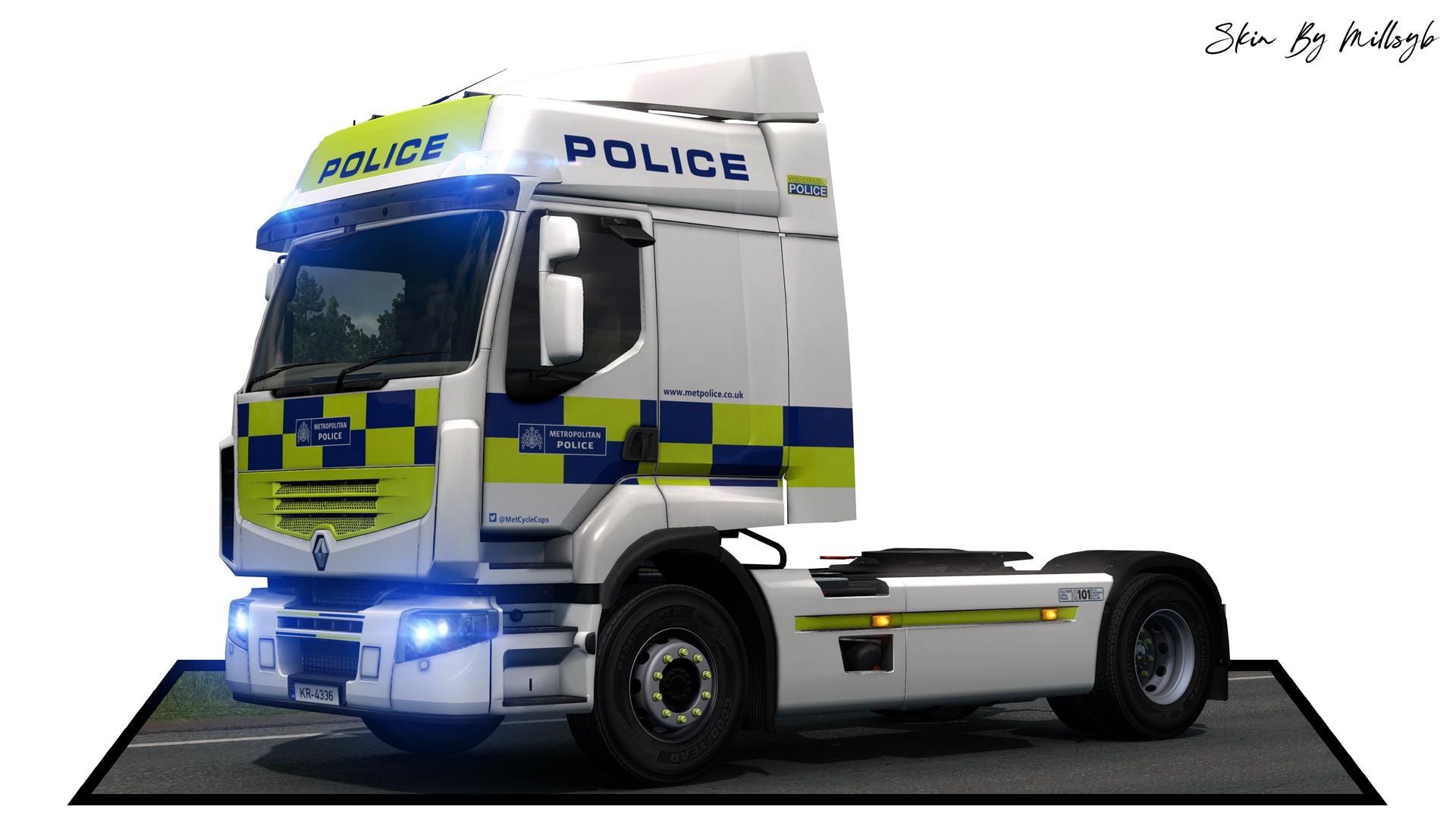 ETS2 - Renault Premium Police Skin V1.1 (1.36.x)