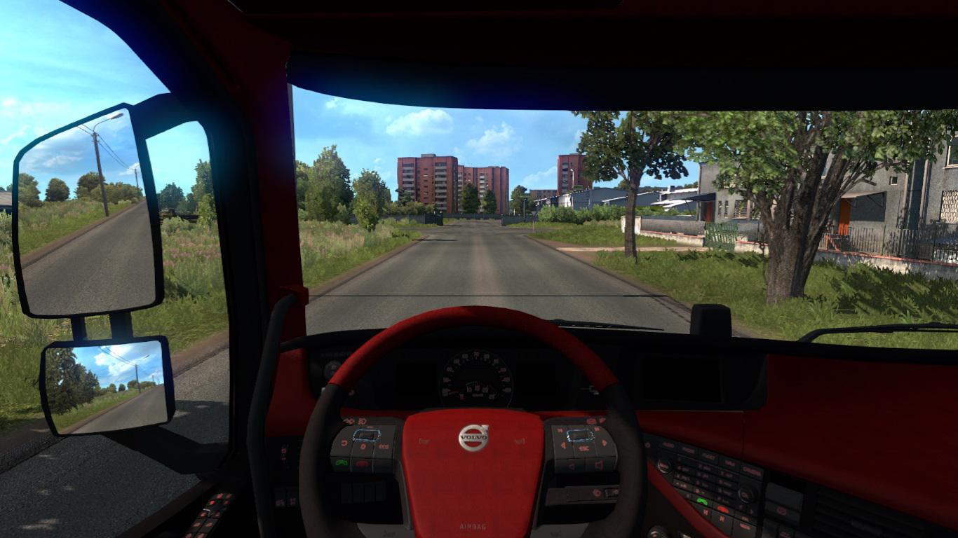 ETS2 - Volvo Red and Black Interior V1.0 (1.37.x)