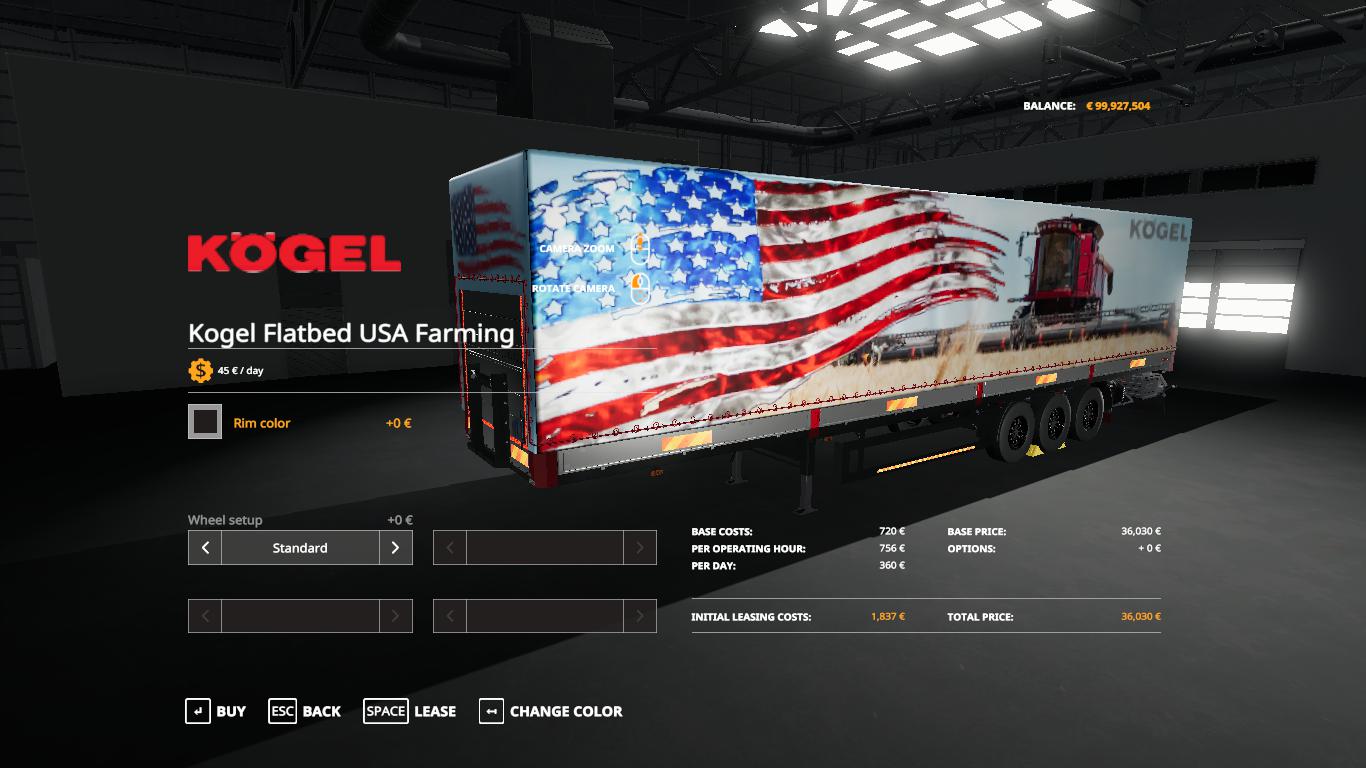FS19 - Usa Farming Kogel Autoloader Trailer V1.0