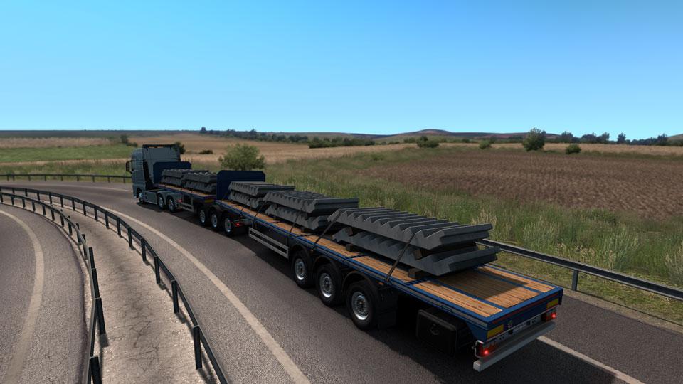 ETS2 - Freight Market Flatbed Doubles V1.0 (1.36.x)