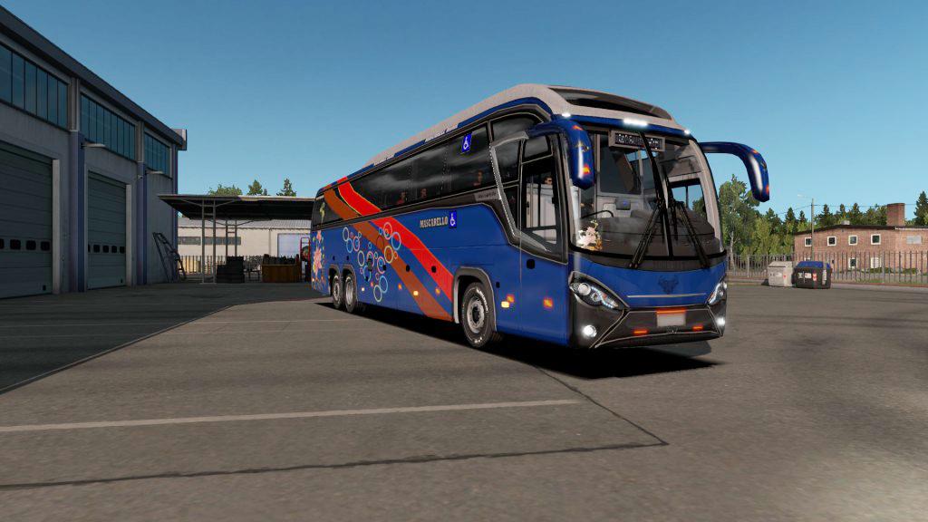 ETS2 - Mascarello Roma 4D Model Officially Blue 4k Design With Physics V2.0 (1.36.x)