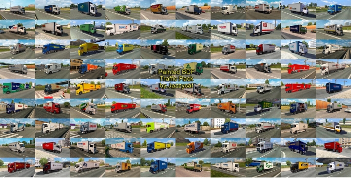 ETS2 - Painted BDF Traffic Pack V9.9 (1.40.x)