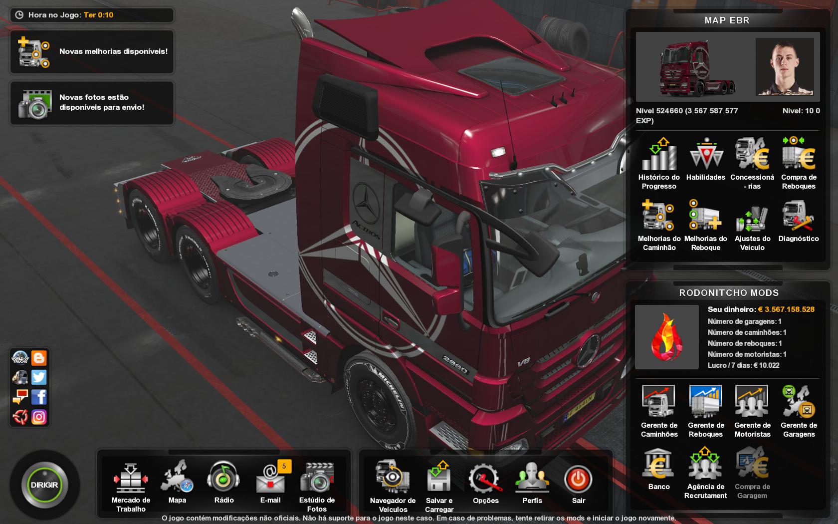 ETS2 - Profile Map Ebr Estradas Do Brasil By Leandro Machado V1.7 (1.36.x)