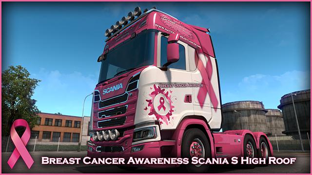 ETS2 - Scania S Breast Cancer Awareness Skin V1.0 (1.38.x ...