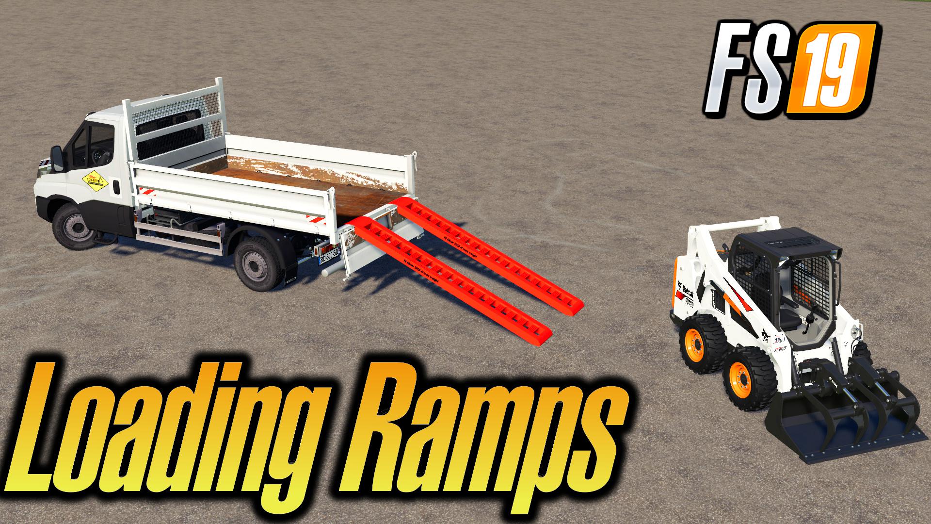 FS19 - Dynamic Aluminium 4t Loading Ramps With Attacher V1.0