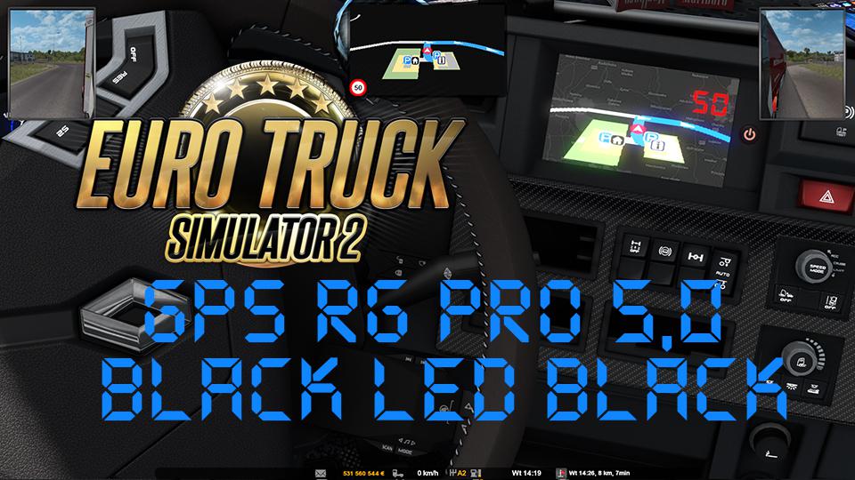 ETS2 - GPS RG Pro Blue Led Black V5.0 (1.38.x)