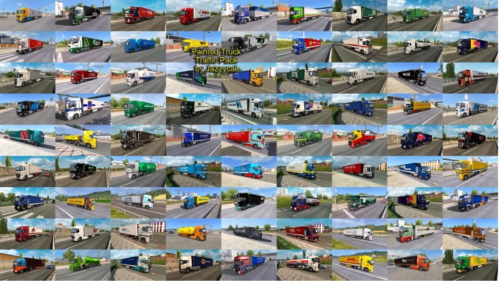 ETS2 - Painted Truck Traffic Pack V12.6 (1.40.x)