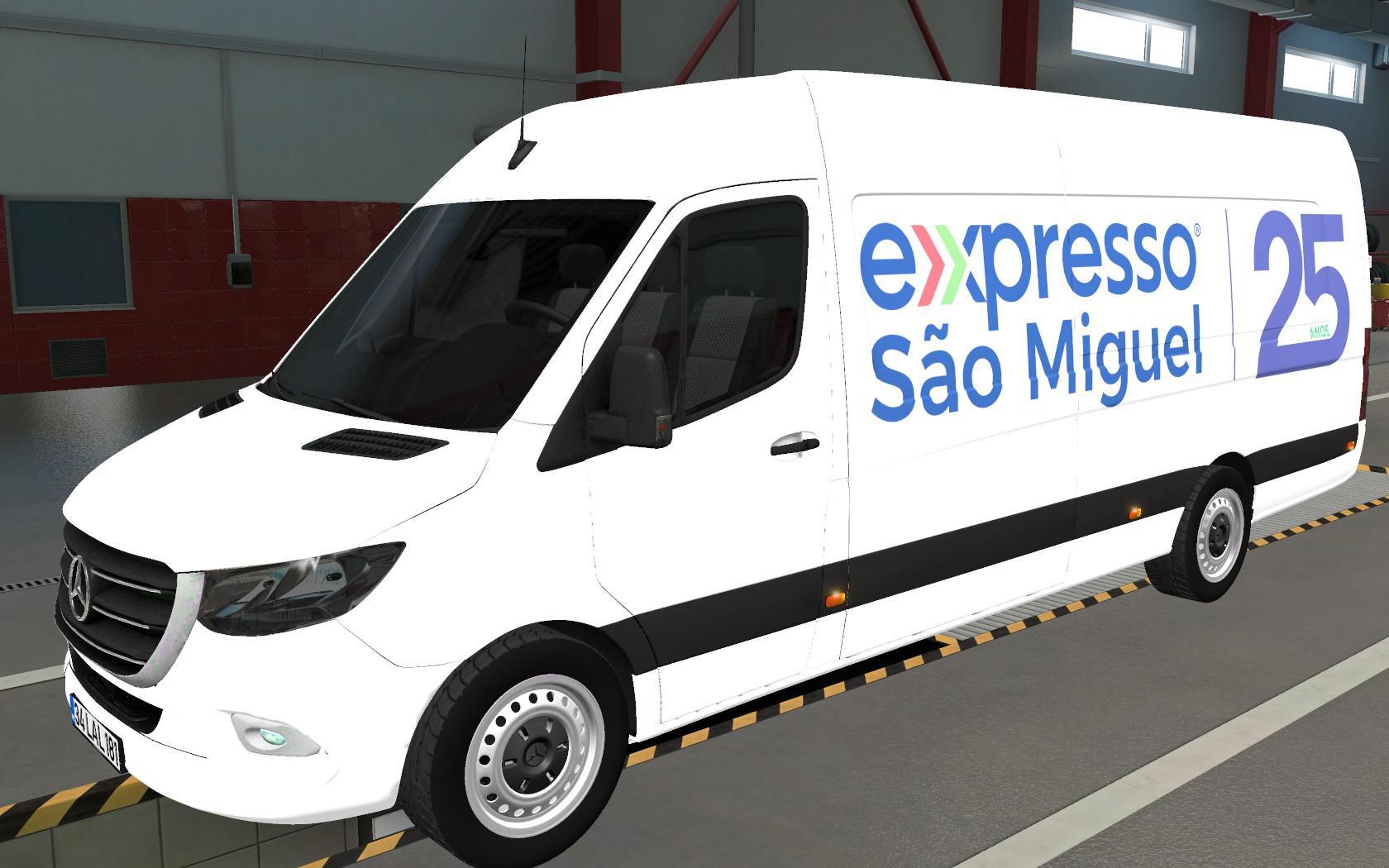 ETS2 - Mercedes-Benz Sprinter 2019 Expresso Sao Miguel 25 Anos Skin (1.39.x)