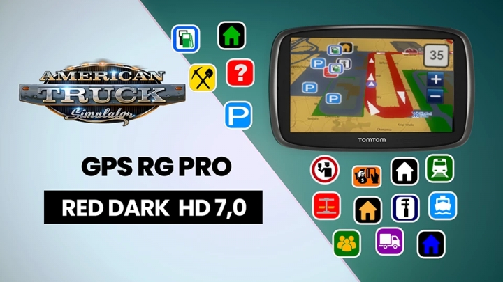 ATS - GPS RG Pro Red Dark HD V7.0 (1.40.x)