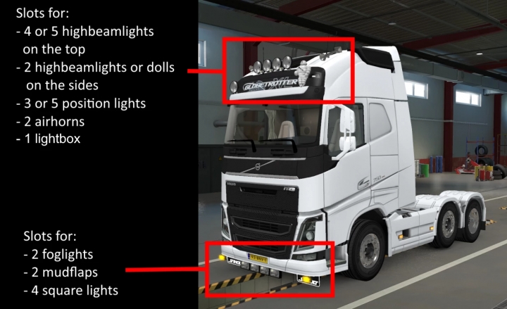 ETS2 - Slots for the Volvo FH2012 V1.0 (1.40.x)