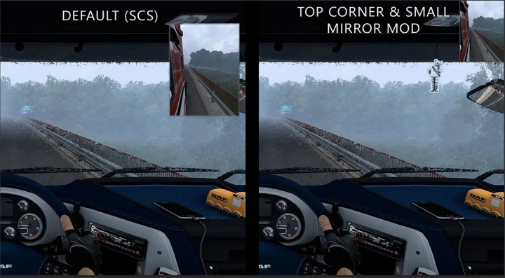 ETS2 - Top Corner & Small Mirrors V1.2 (1.38 - 1.40)