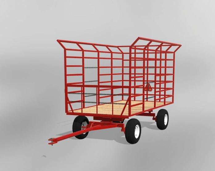 FS19 - EZ Trail Hay Rack Trailer V2.0