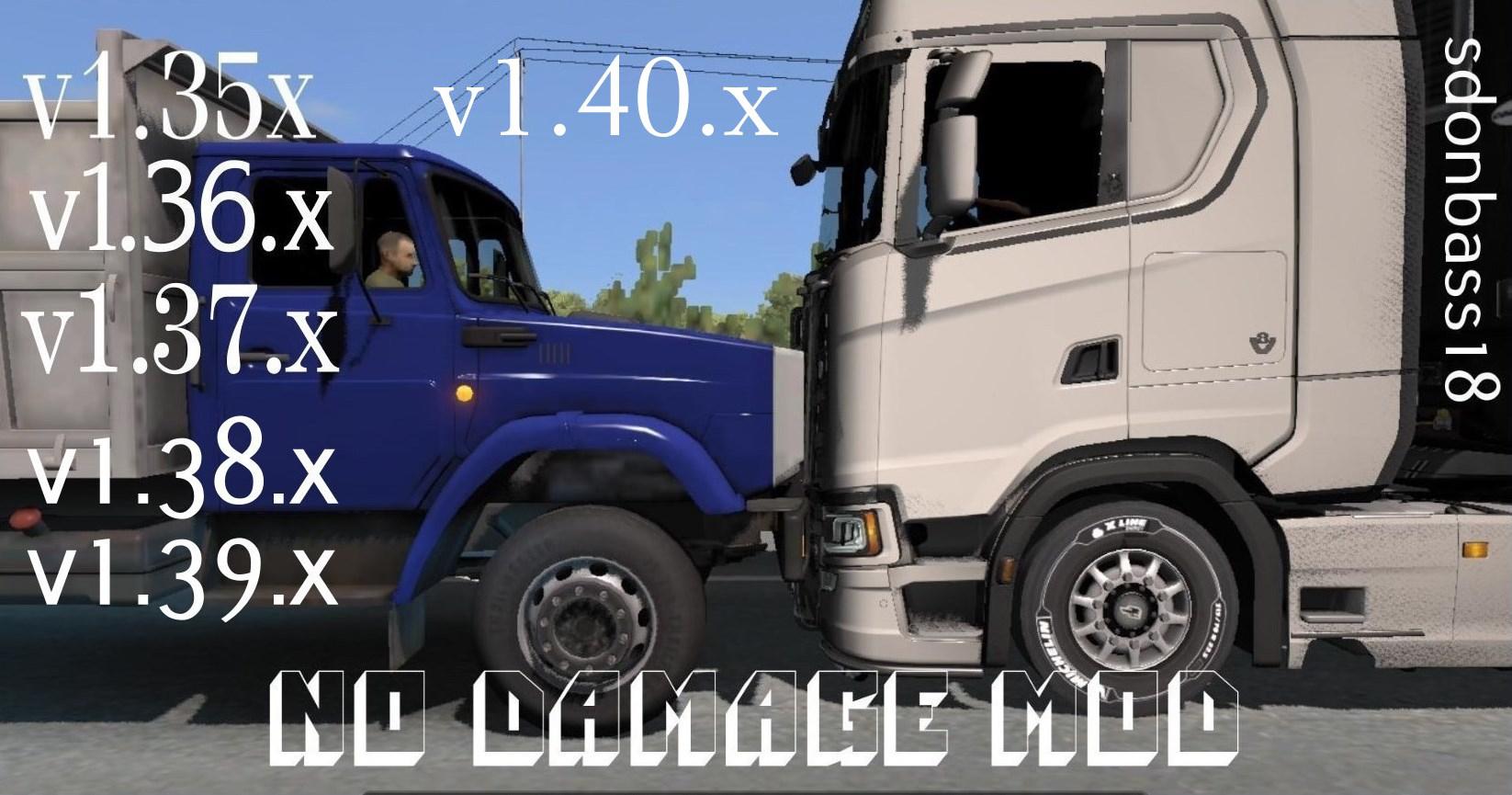 ETS2 - No Damage Mod V5.0 (1.40.x)