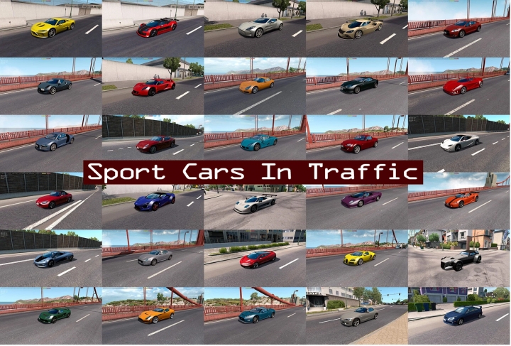 ATS - Sport Cars Traffic Pack V8.8 (1.41.x)