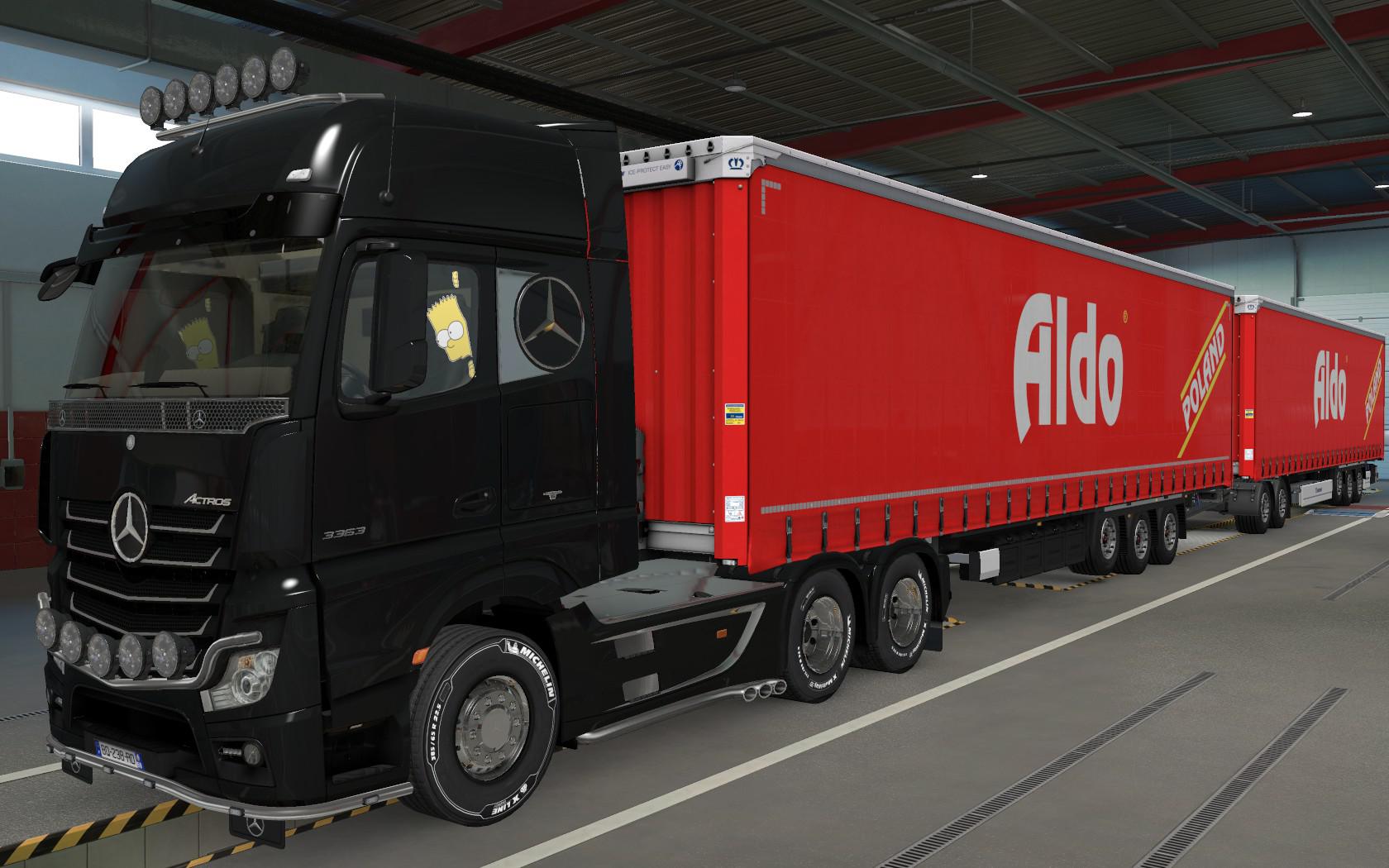 ETS2 - Sticker Glass for All Trucks Barth Simpsons (1.39.x)