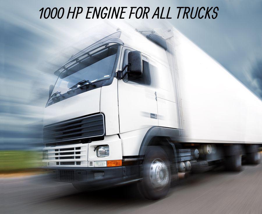 ETS2 - 1000 HP Engine for All Trucks (1.38.x)