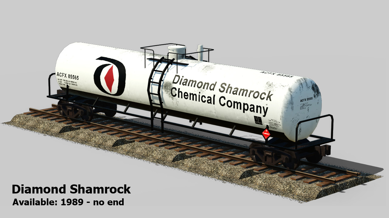 Transport Fever 2 - Tankcar 55ft – Pack 1