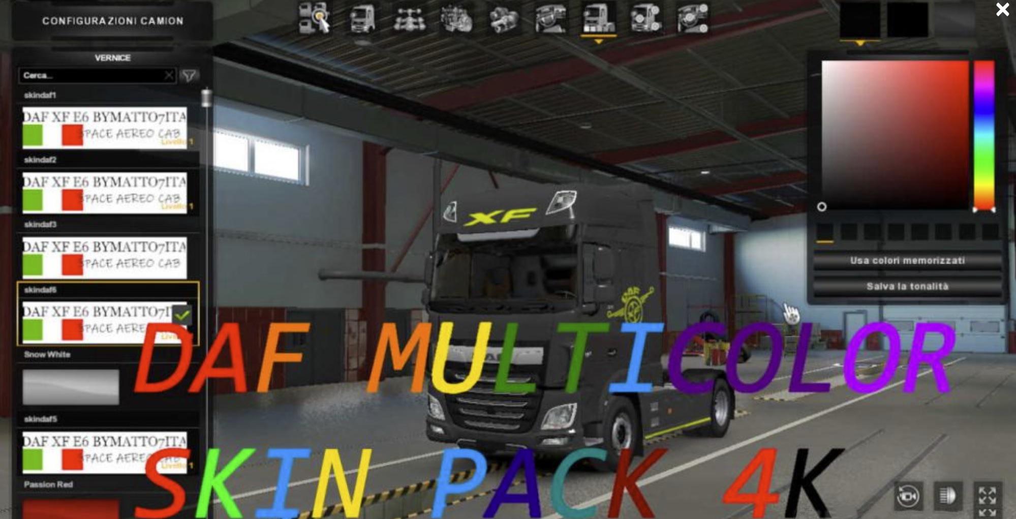 ETS2 - Daf Multicolor Skin Pack (1.37.x)