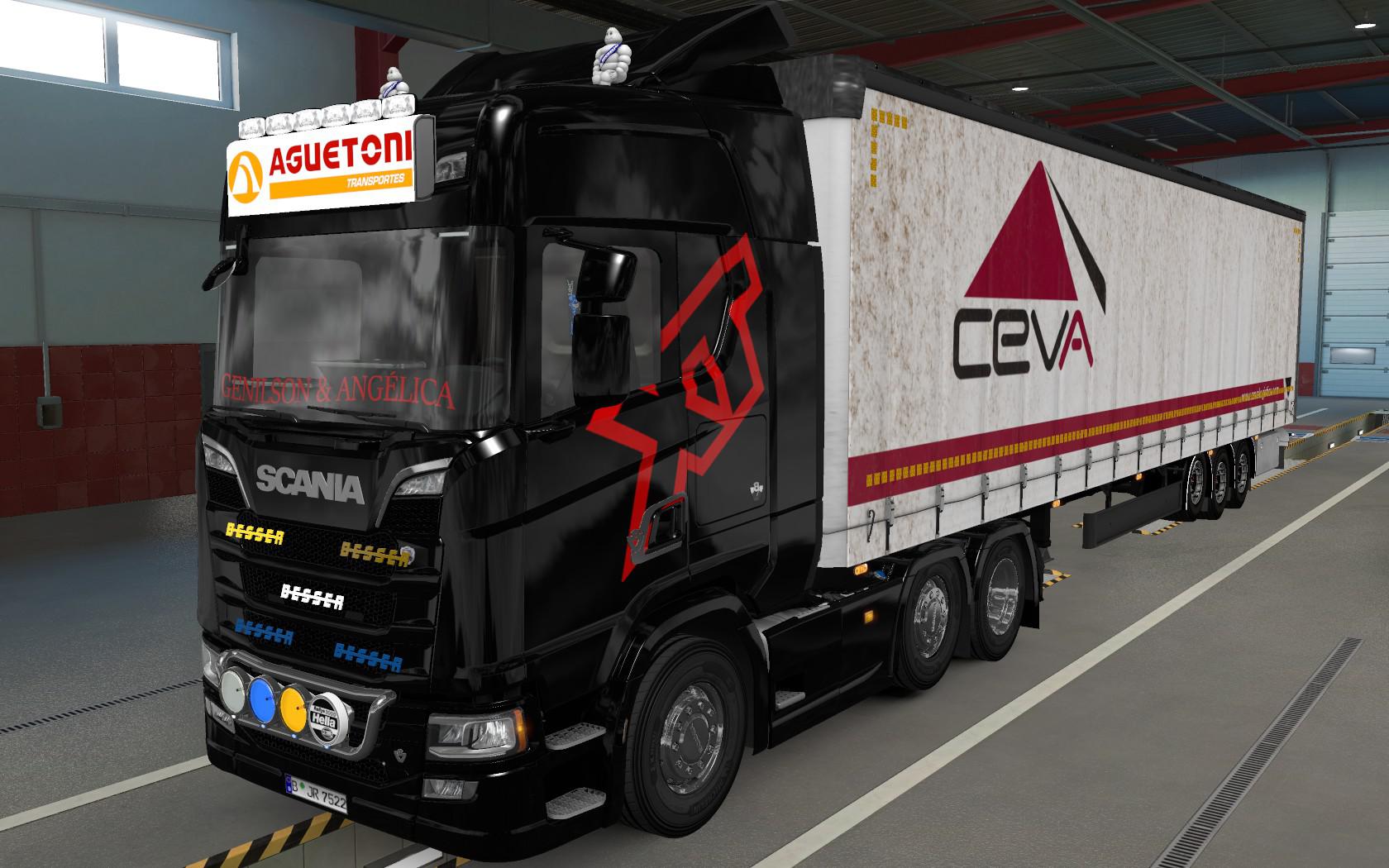 ETS2 - Big Lightbox Scania R And S 2016 Aguetoni Transportes (1.39.x)