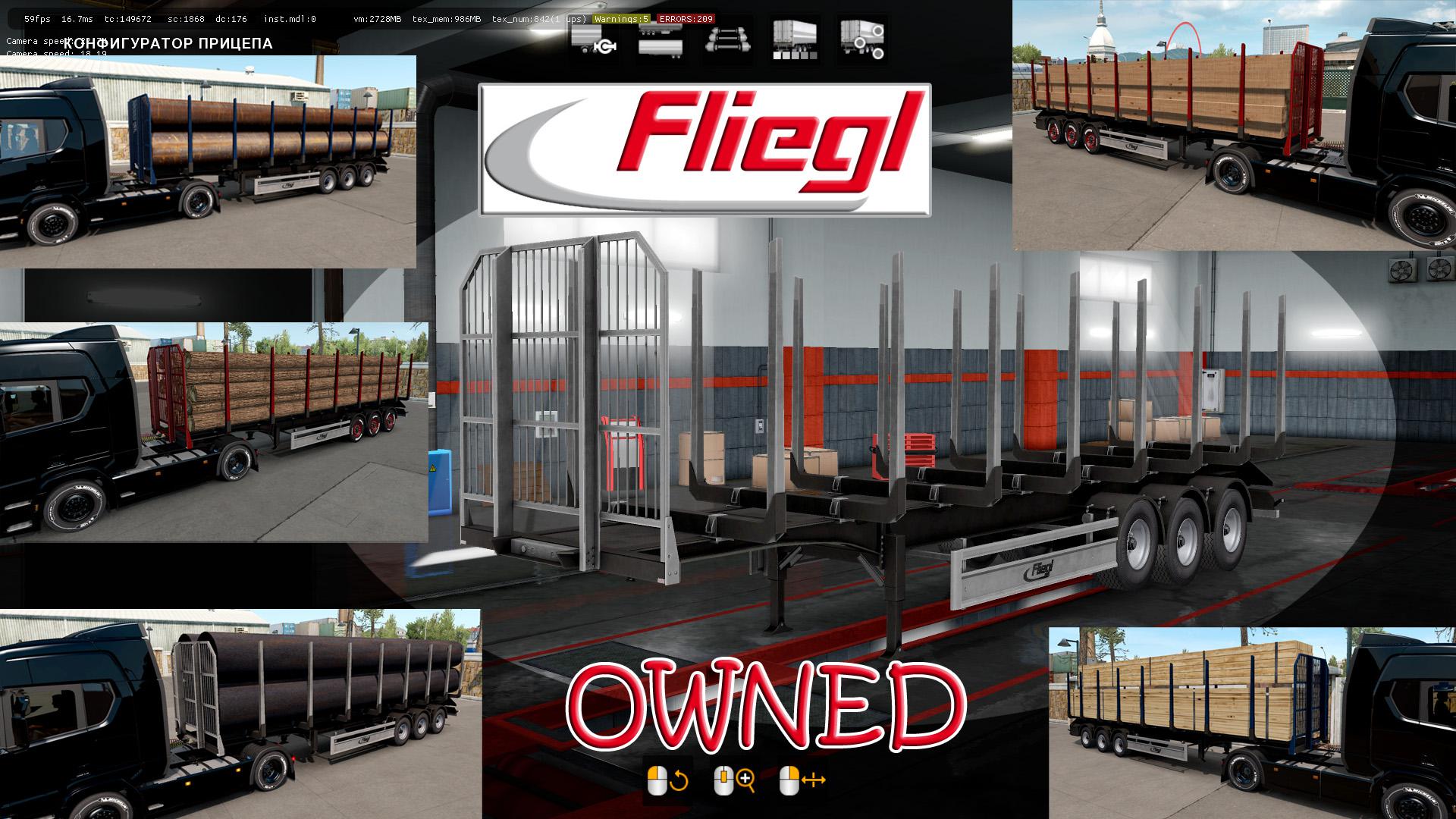 ETS2 - Ownable Log Trailer Fliegl V1.0.3 (1.37.x)