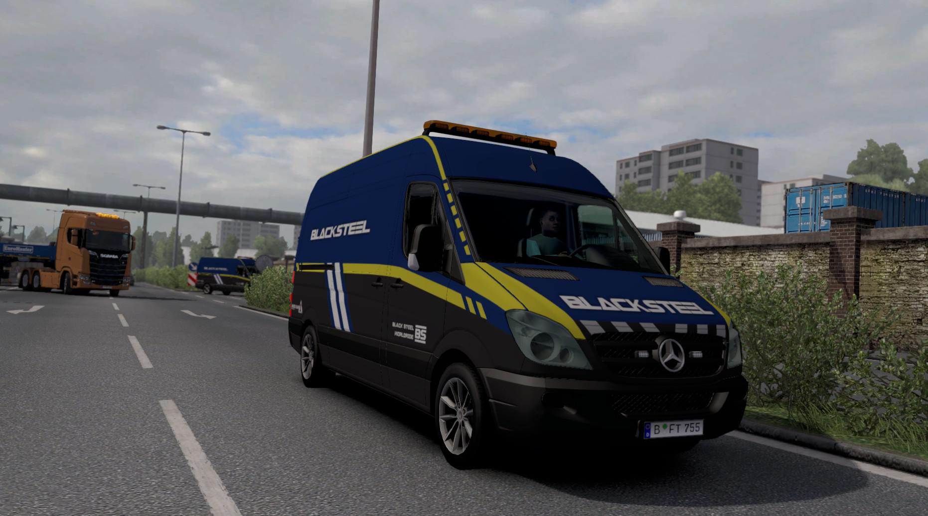 ETS2 - Blacksteel Worldwide Escort Vehicle V1.0 (1.38.x)