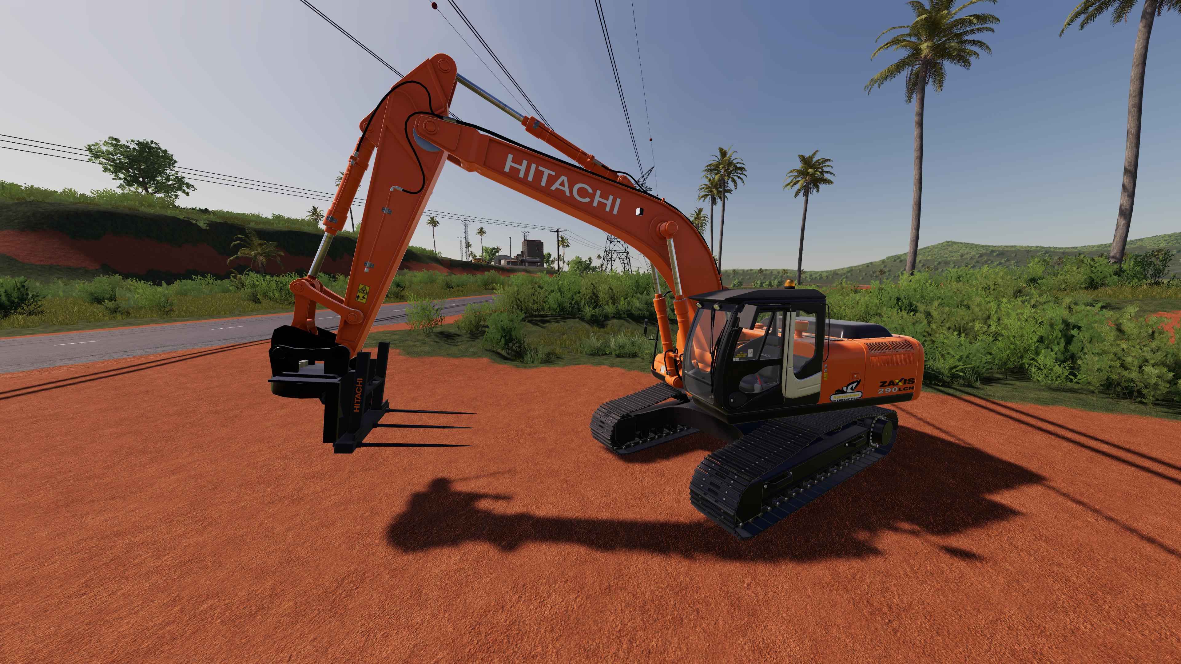 FS19 - Hitachi ZX290LC Bale Forks V1.0