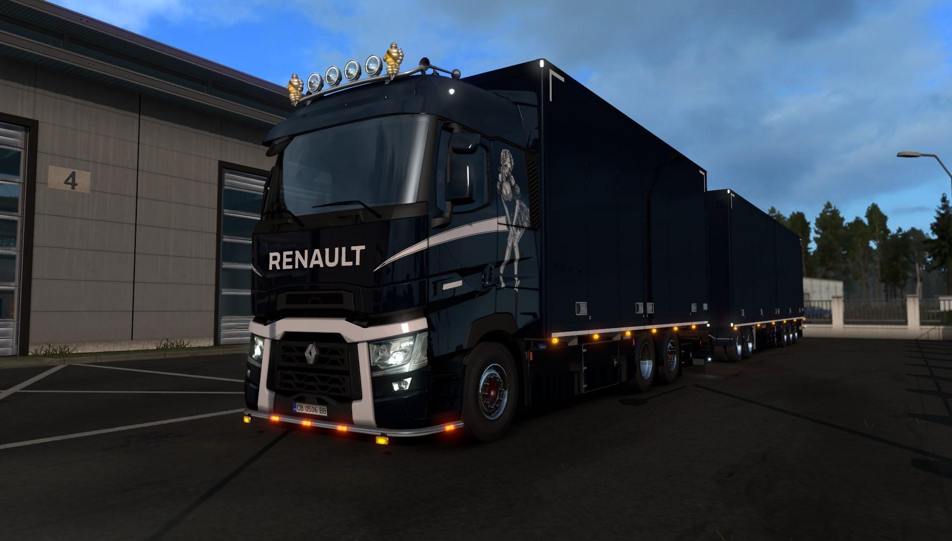 ETS2 - Renault T Beauty Multicoolor Metallic Skin V1.1 (1.38.x)
