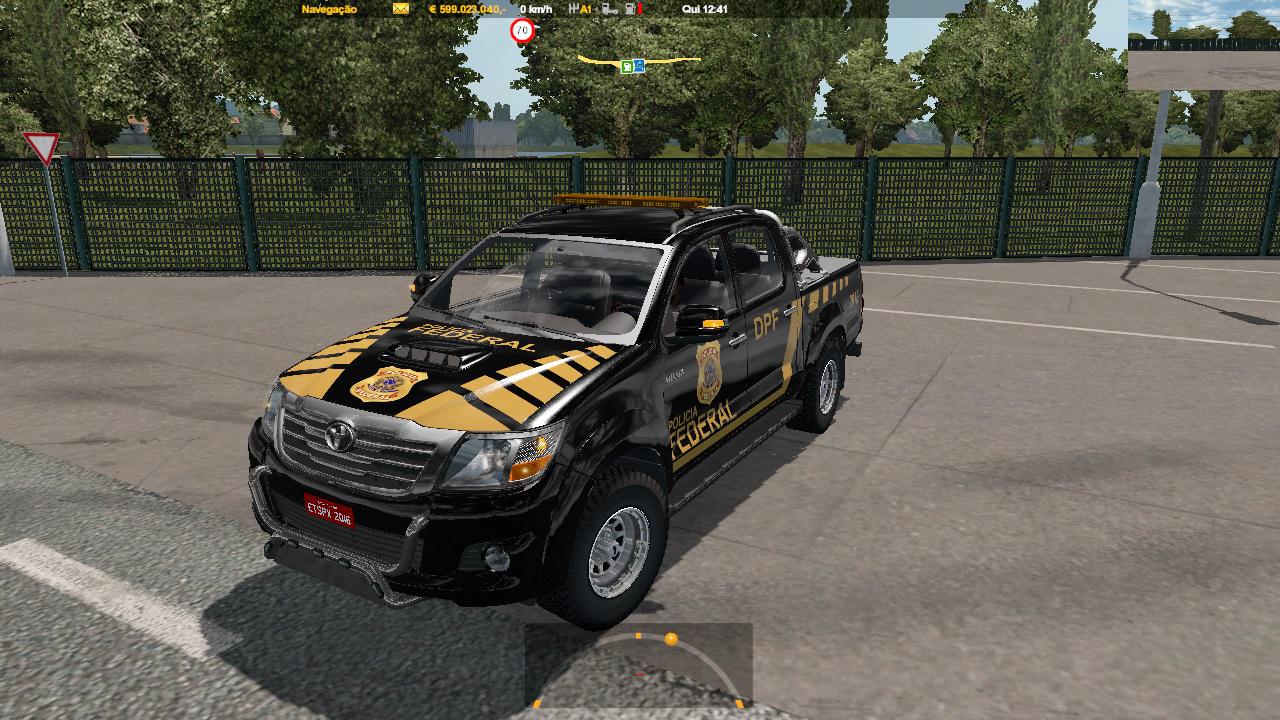 ETS2 - Hilux Etspx Policia Federal Brazil V1.2 (1.36.x)