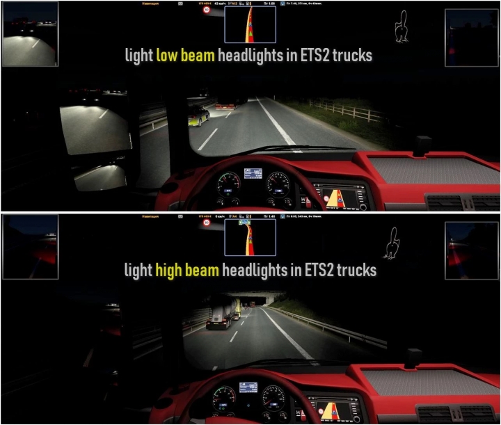 ETS2 - Light Headlight Change (1.40.x)
