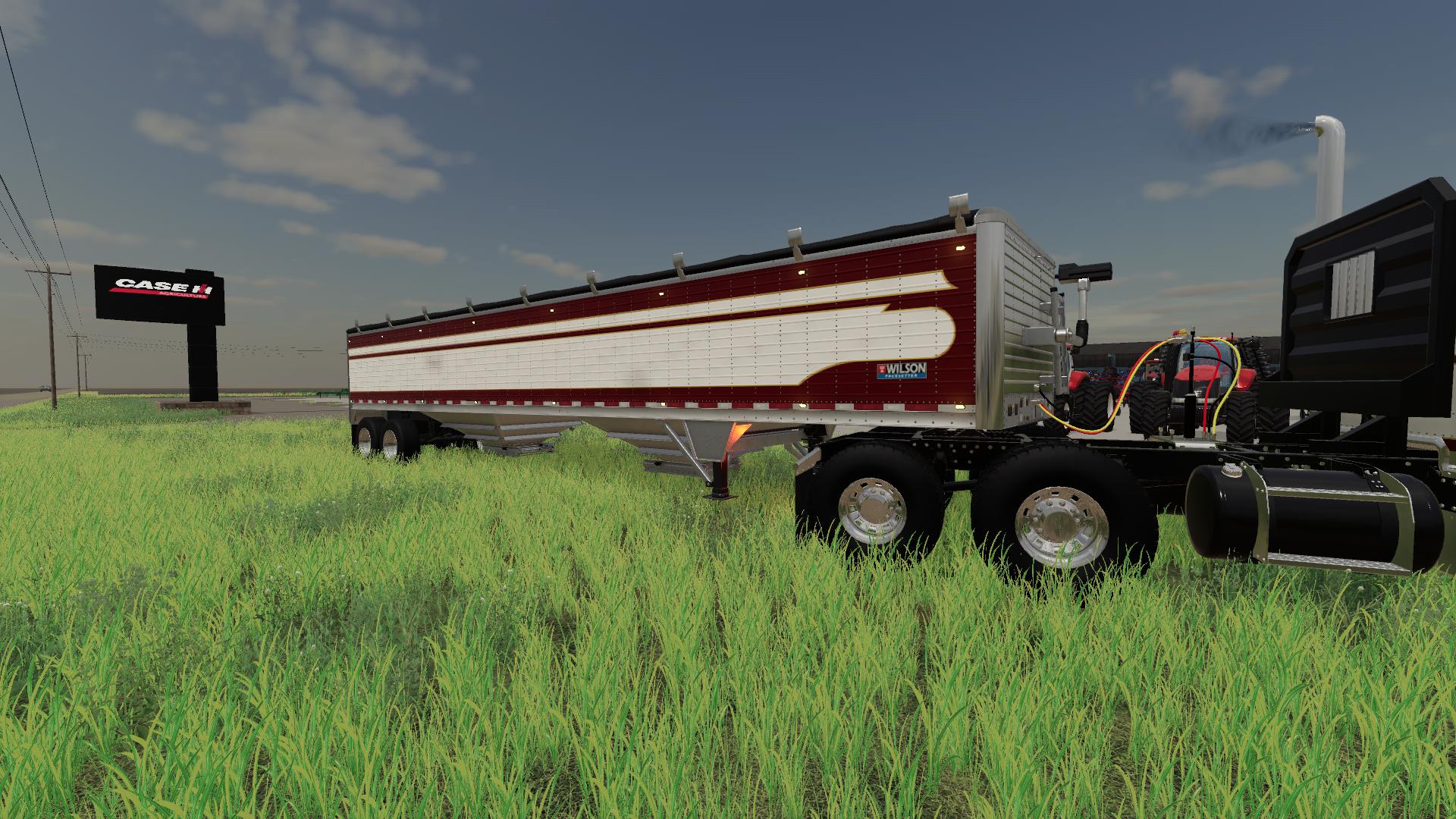 a double semi grain trailer mod for fs19