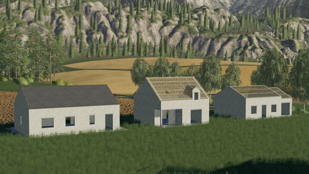 FS19 - Placeable Constructions Houses V1.0